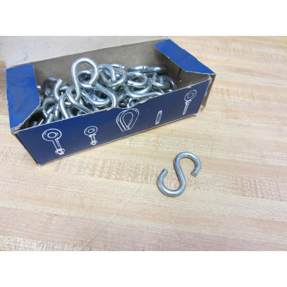 Chicago Hardware S-4 Zinc Plated S-Hooks S4 (Pack of 44)