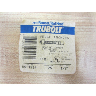 ITW RamsetRed Head WS-1254 Wedge Anchors WS1254 (Pack of 12)