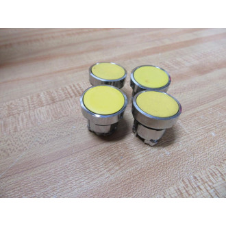 Telemecanique ZB4BA5 Schneider Yellow Push Button (Pack of 4) - Used