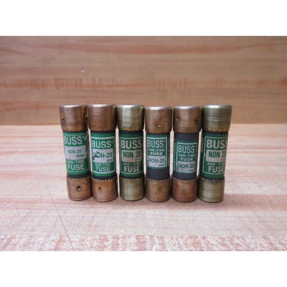 Buss NON-20 Bussmann Fuse Cross Ref 4XF91 (Pack of 6) - New No Box