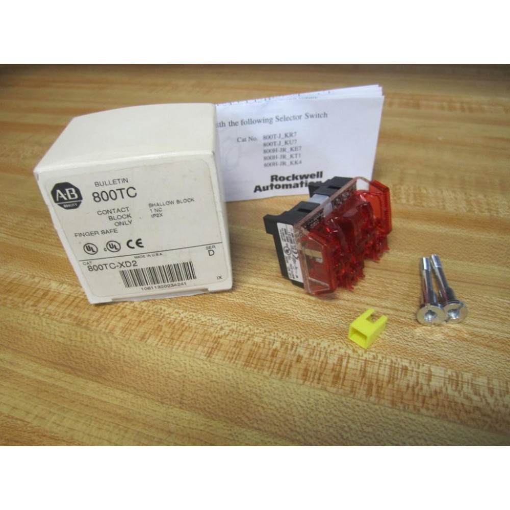 Allen Bradley 800TC-XD2 Contact Block 800TCXD2 Series D