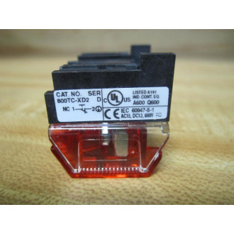 Allen Bradley 800TC-XD2 Contact Block 800TCXD2 Series D