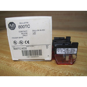 Allen Bradley 800TC-XD2 Contact Block 800TCXD2 Series D
