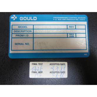 Modicon AS-B805-016 Input Module B805-016 Rev R - Used