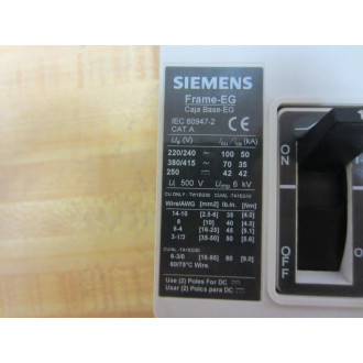 Siemens HEG3B015 Circuit Breaker 15 Amp HEG3B015L - Used