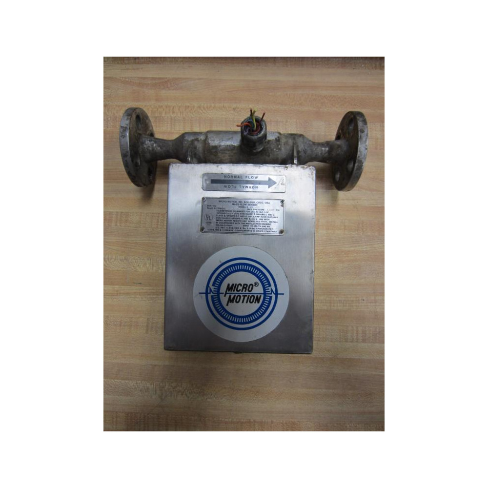 Micro Motion 40S SS Mass Flow Sensor 40SSS Missing Valve - Used