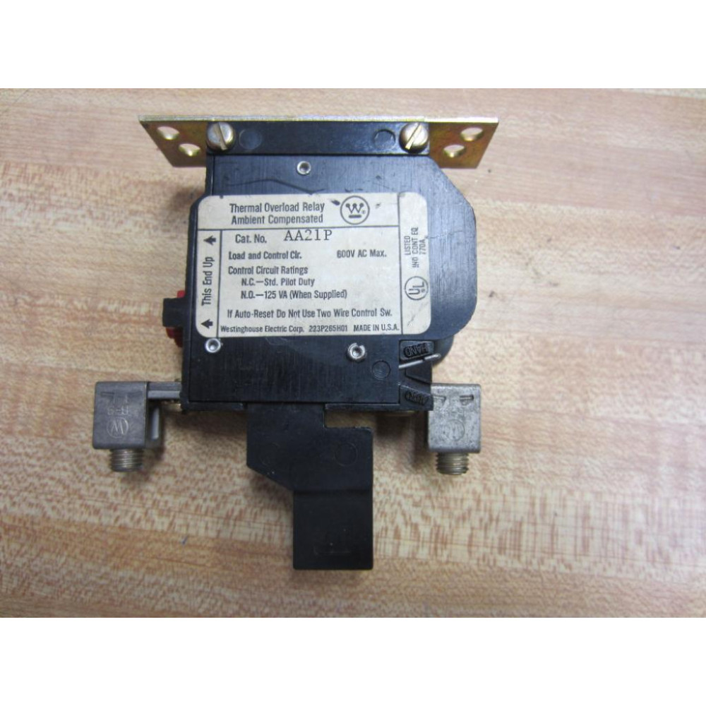 Westinghouse AA21P Thermal Overload Relay - Used