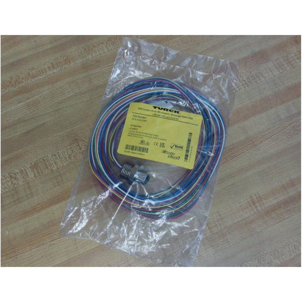 Turck FK 8-314.5NPT Cordset U-33012 Turck FK 8-314.5NPT Cordset U-33012