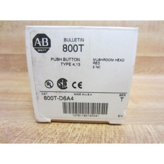 Allen Bradley 800T-D6A4 Push Button 800TD6A4