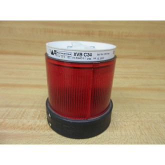 Telemecanique XVB-C34 Schneider Red Steady Unit 084507 WO Cap - Used
