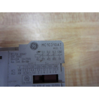 General Electric MC1C310AT MBOCD Mini 3 Pole Contactor Mod 1 - Used