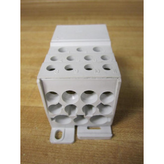 Entrelec 0179657 15 Power Distribution Block BRU250 Cracked Mount - Used