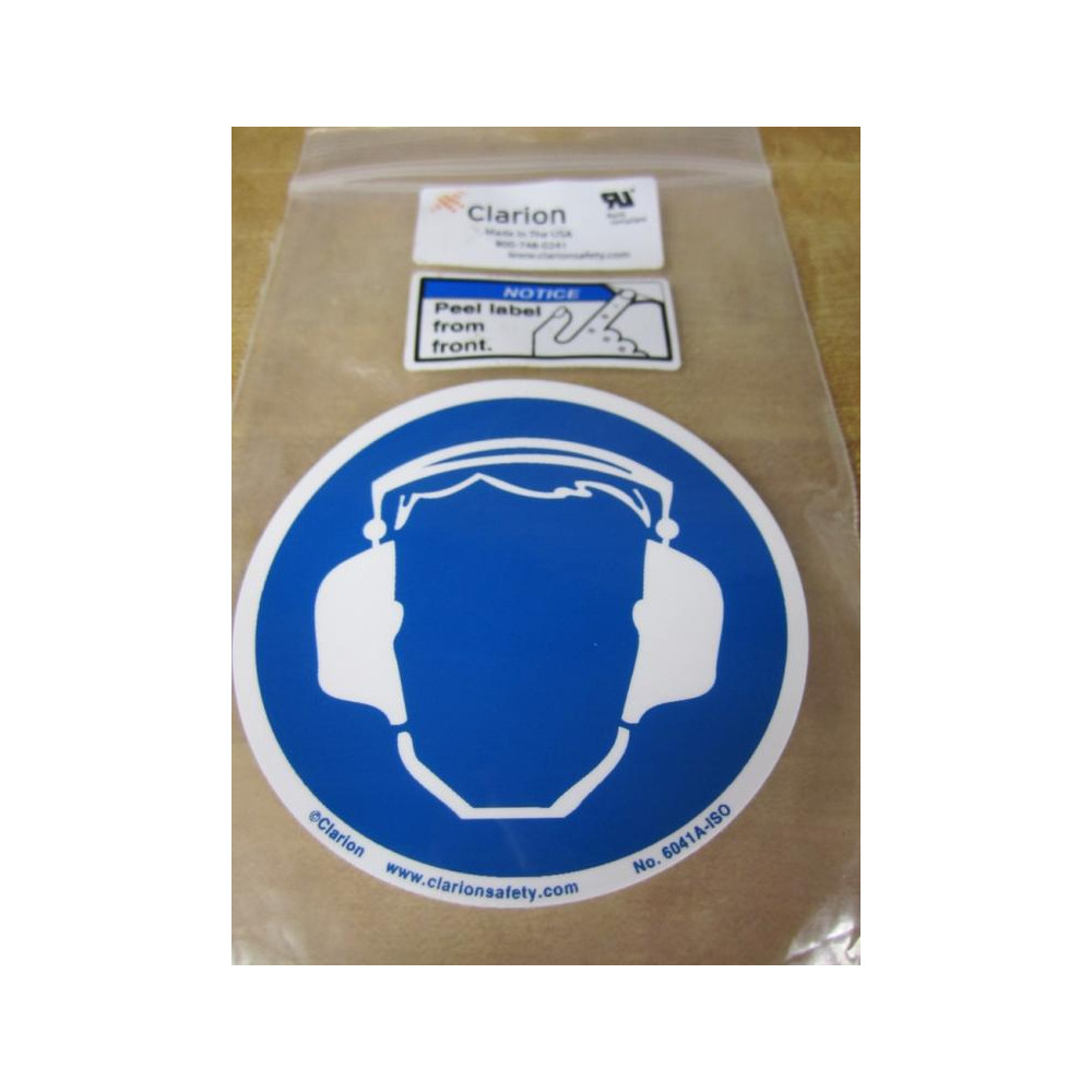 Clarion 6041A-ISO Circular Safety Label (Pack of 4)
