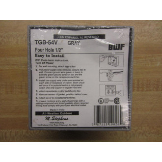 BWF TGB-54V Four Hole 12" Cover