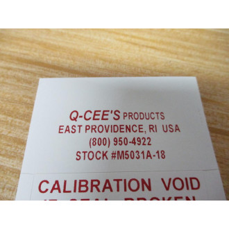 Q-Cee's M5031A TE Connectivity TamperproofCalibration Labels (Pack of 160)