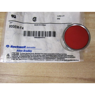 Allen Bradley 800EM-F4 Red Flush Button 800EMF4