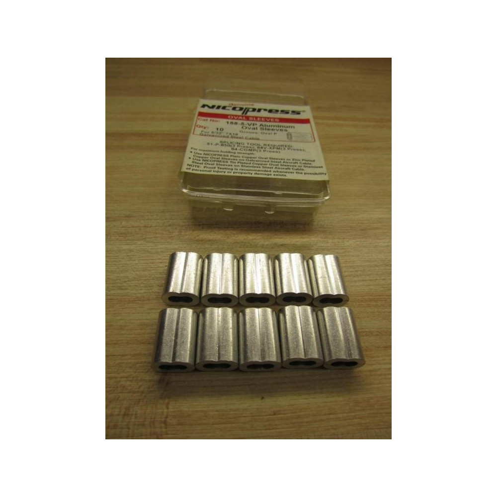 Nicopress 188-5-VP Oval Sleeve (Pack of 10)