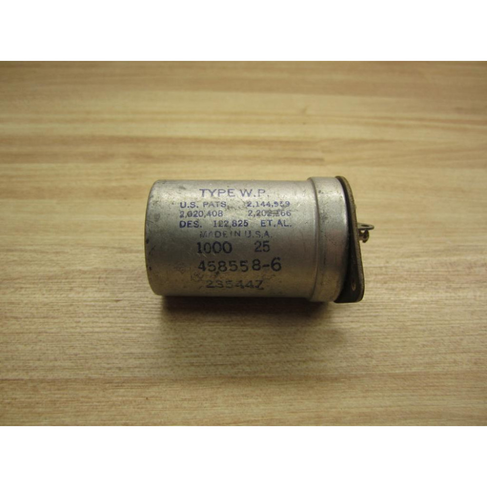 Mallory 458558-6 Capacitor 1000 25 - Used