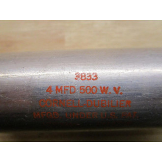 Cornell-Dubilier 3833 Capacitor - New No Box