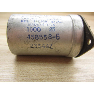 Mallory 458558-6 Capacitor 1000 25 - Used