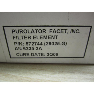Purolator 572744 Facet Filter 28025-G AN 6235-3A