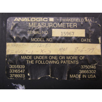 Analogic PI4462-L-X-3 Measurometer - Parts Only