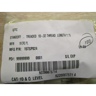 Micro PL 15TSP024 Threaded Standoff (Pack of 100)