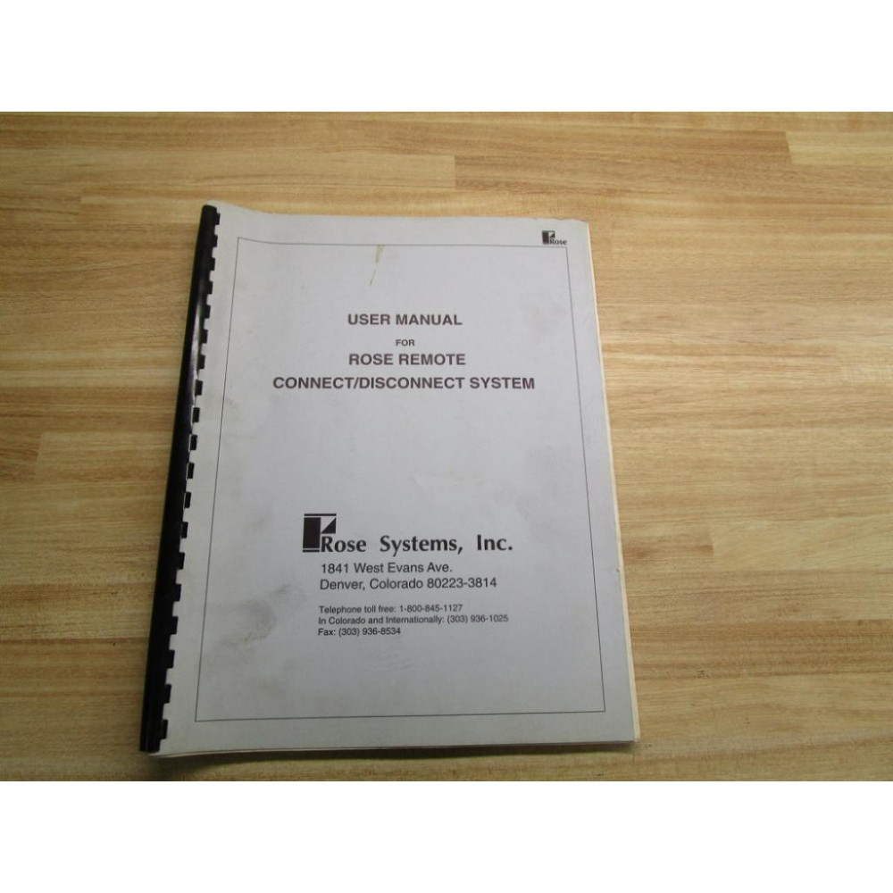 Rose Systems, Manual - Used