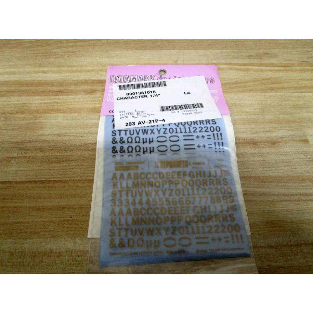 Datak K64 Datamark Dry Transfers 14" Alphabets