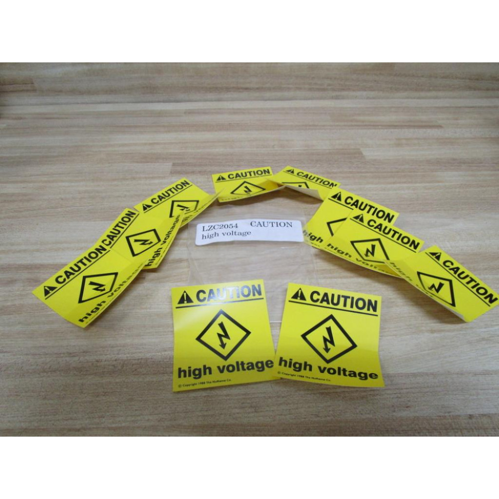 Nutheme Company LZC2054 Caution High Voltage Label (Pack of 10)
