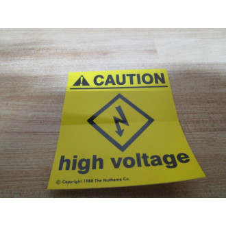 Nutheme Company LZC2054 Caution High Voltage Label (Pack of 10)