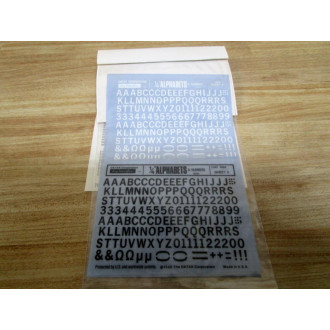 Datak K64 Datamark Dry Transfers 14" Alphabets