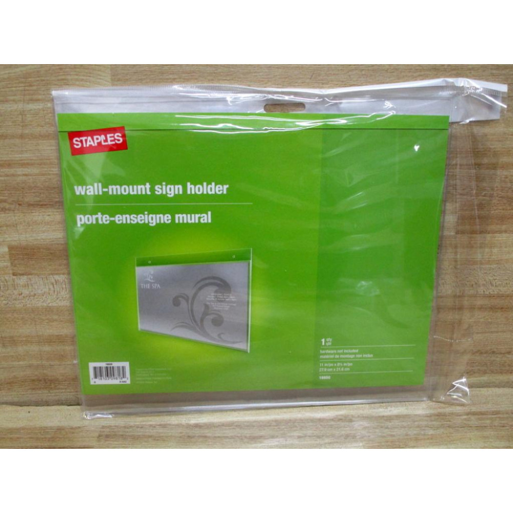 Staples 16650 Wall-Mount Sign Holder 16650