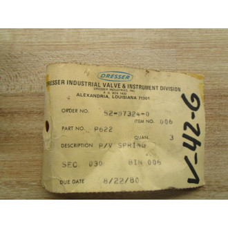 Dresser P622 PV Spring - New No Box