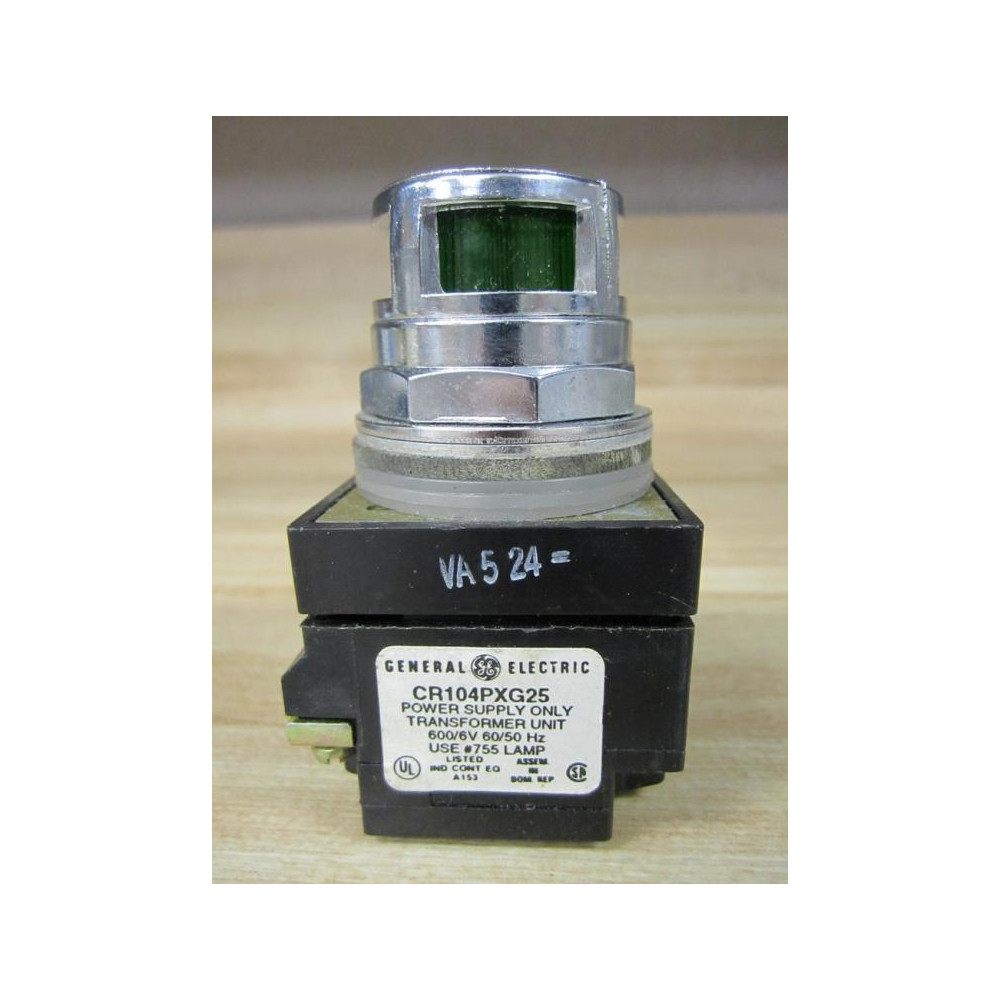 General Electric CR104PXG25 Push Button Green WO Contacts - New No Box