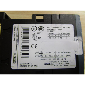 Siemens 3RH1122-1AV60 Control Relay - New No Box