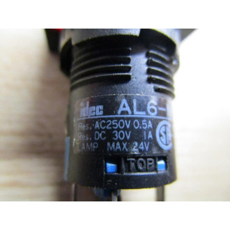IDEC AL6H-M14P-R Pushbutton 16MM Red (Pack of 7) - Used