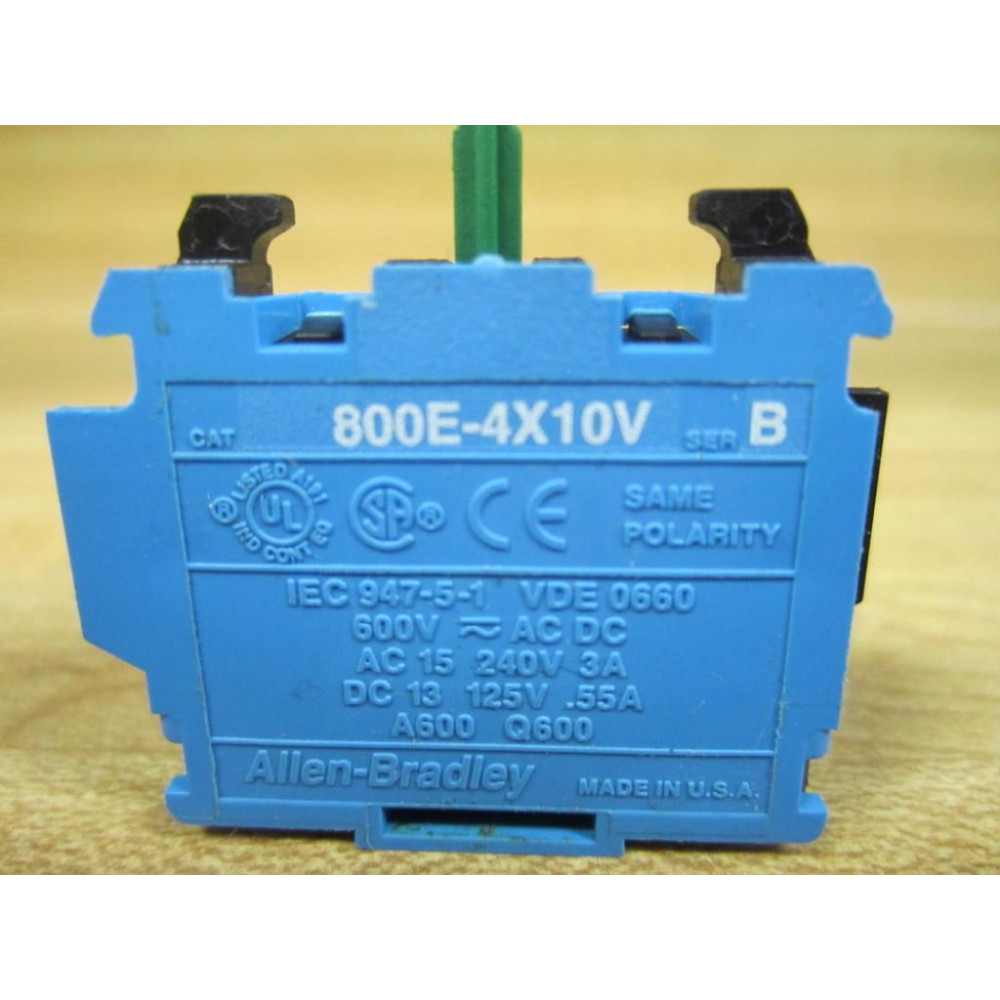 Allen Bradley 800E-4X10V Contact 800E4X10V - New No Box