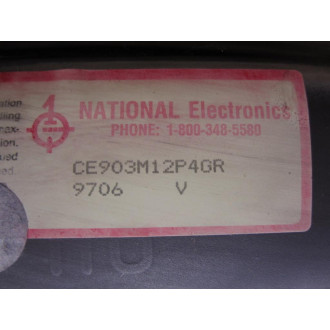 National Electronics CE903M12P4GR Monochrome Monitor - Used