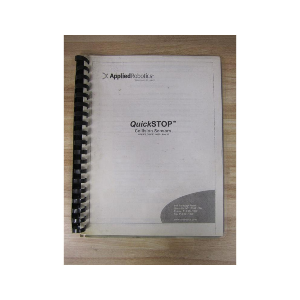 Applied Robotics 90321 User's Guide QS7-QS7500 Rev 25 - Used
