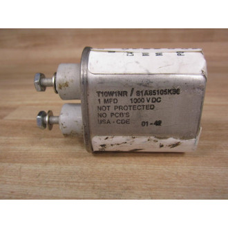 Cornell-Dubilier T10W1NR Capacitor 81A85105K86 - New No Box