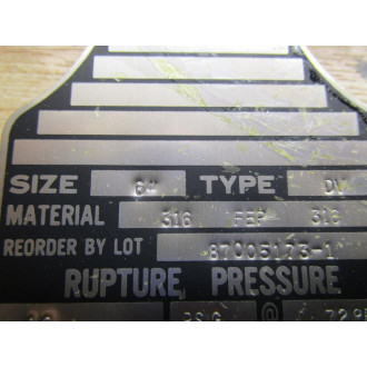 BS&B Safety Systems 87005173-1 Rupture Disk (Pack of 2)