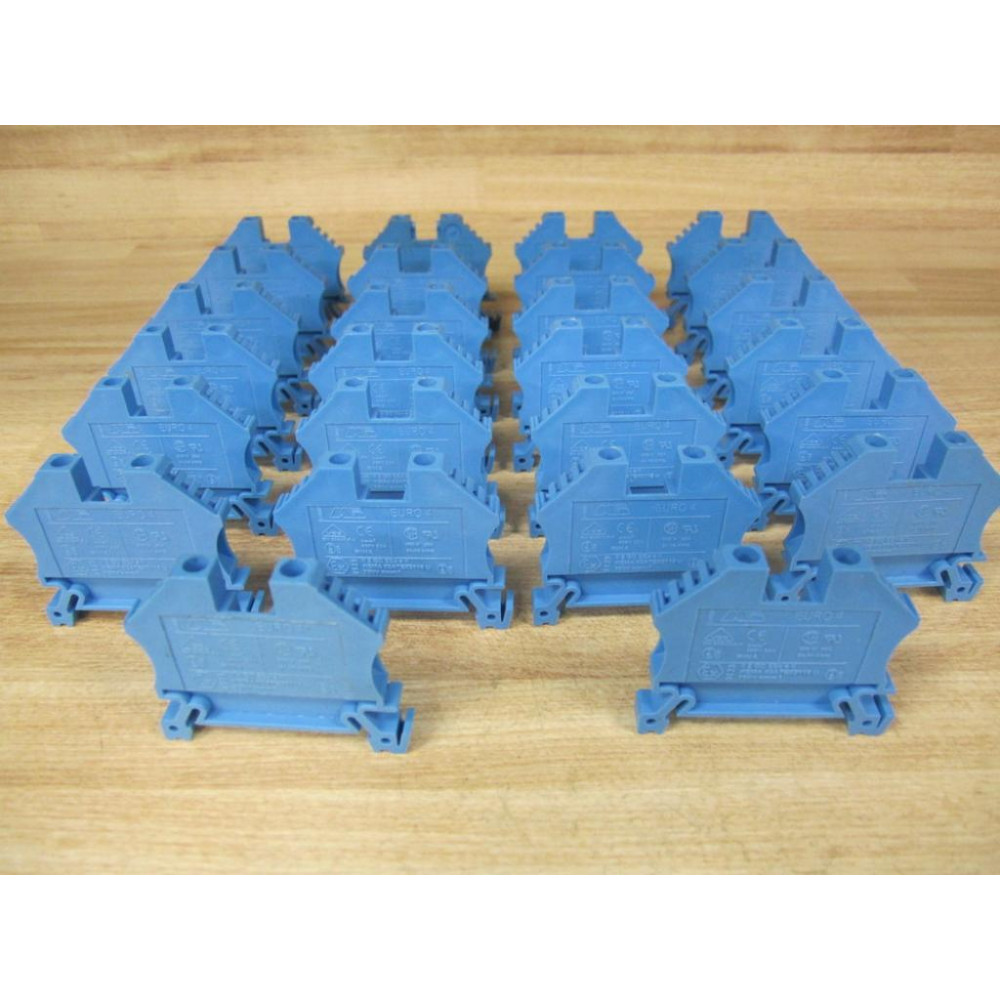 Morsettitalia EURO 4 Terminal Block Blue 43406BL (Pack of 26) - New No Box