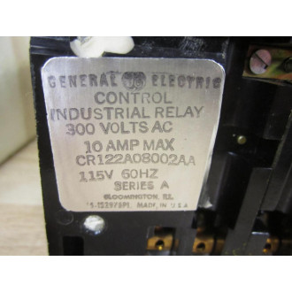 General Electric CR122A08002AA Time Delay Industrial Relay