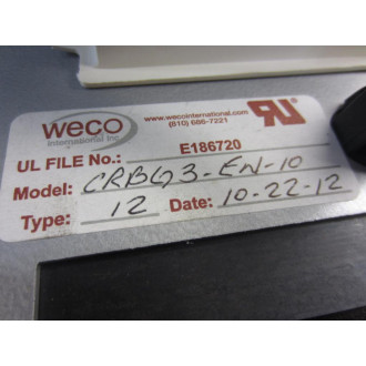 Saginaw Control & Engineering CRBG3-EN-10 Panel - New No Box