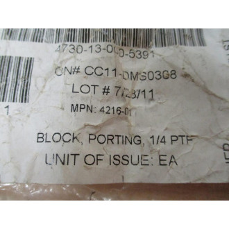 Norgren 4216-01 Porting Block 421601