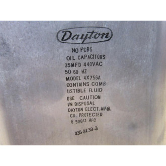 Dayton 4X756A Oil Capacitor