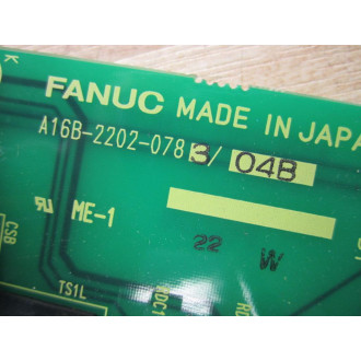 Fanuc A16B-2202-0783 Board A16B-2202-078304B - Used