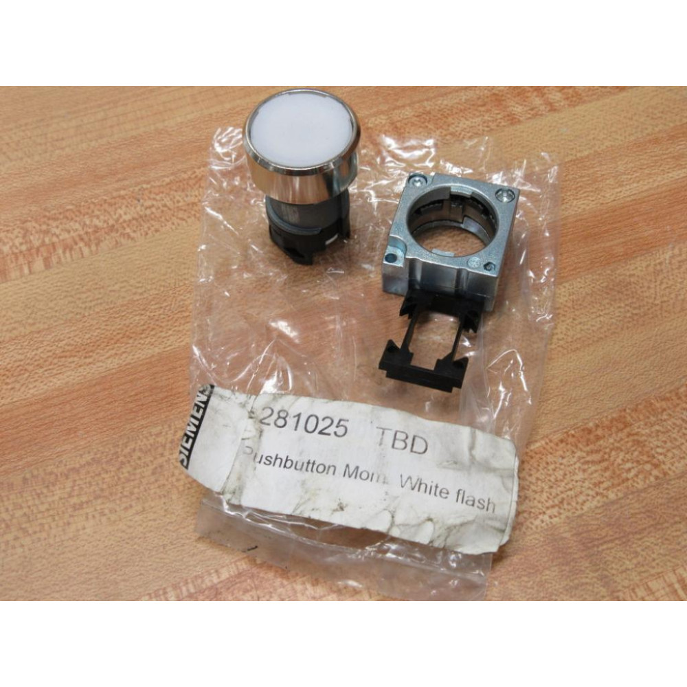 Siemens 3SB3500-0AA61 Furnas White Push Button WHolder