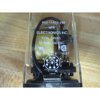 NTE R02-11A10-24B Push-To-Test Relay R0211A1024B